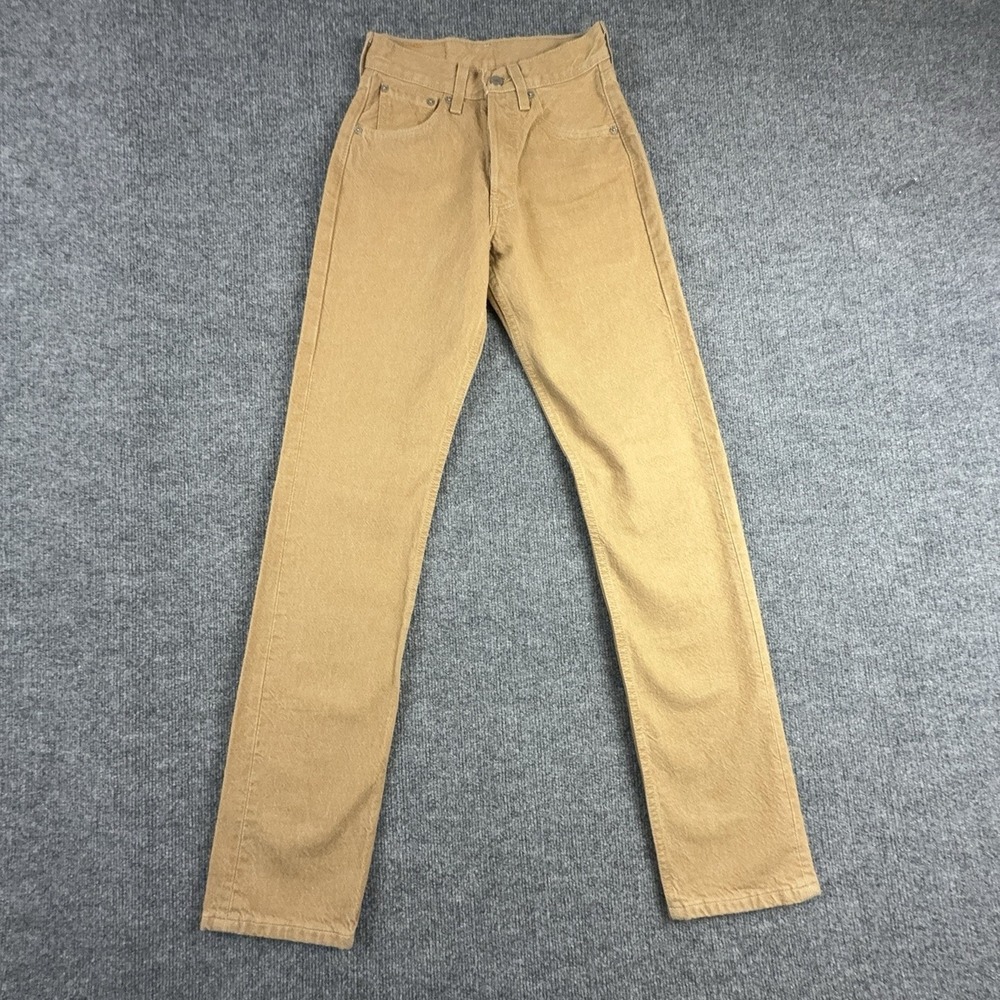 Vintage Levis 501 Jeans Womens 24x32 Beige Regular Straight Denim USA 6501 6427